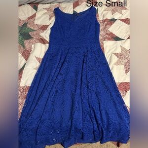 Blue Hi-Low dress